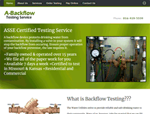 Tablet Screenshot of abackflowtesting.com